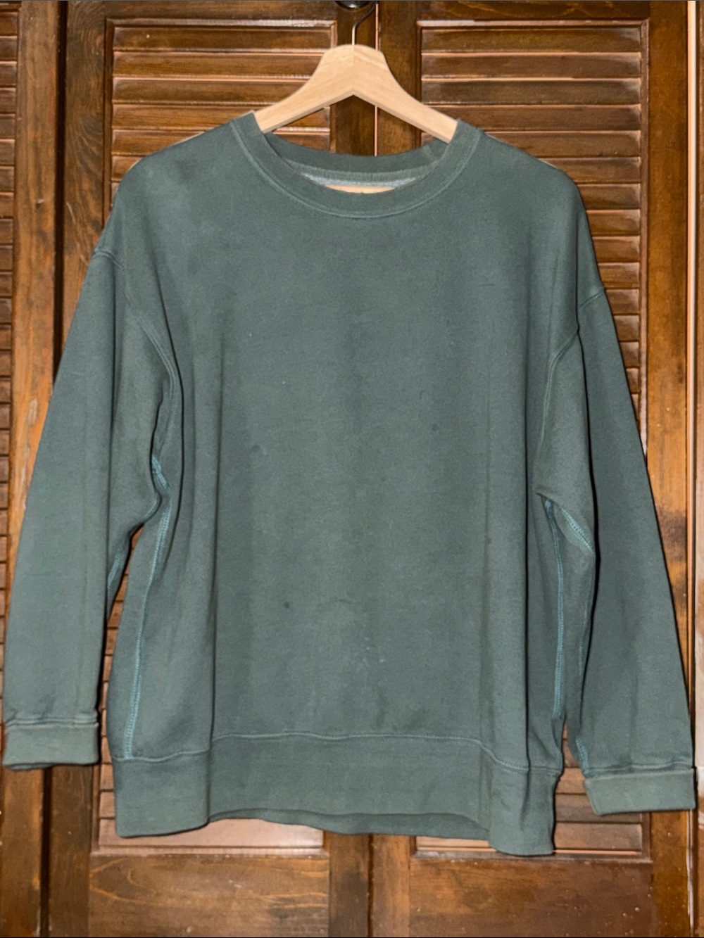 American Eagle Outfitters Women's Crewneck Sweater in Forest Green